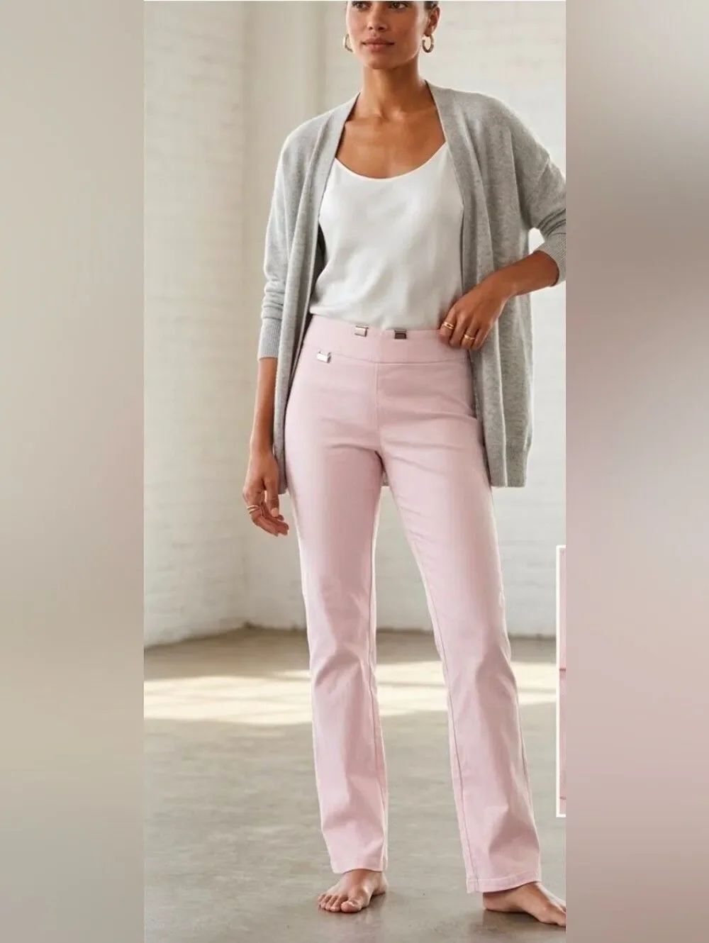 Alfani 8 Lightly Pink Ankle/ Full Length Rayon Blend Pull On Women’s Pants